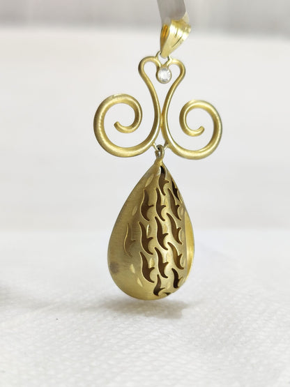 Handmade Pear Shape Sterling Silver Pendant 