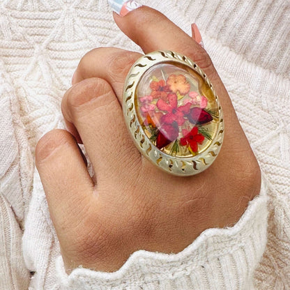 Handmade Pressed Flower Ring