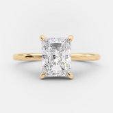 Hidden Halo Radiant Cut Engagement Ring