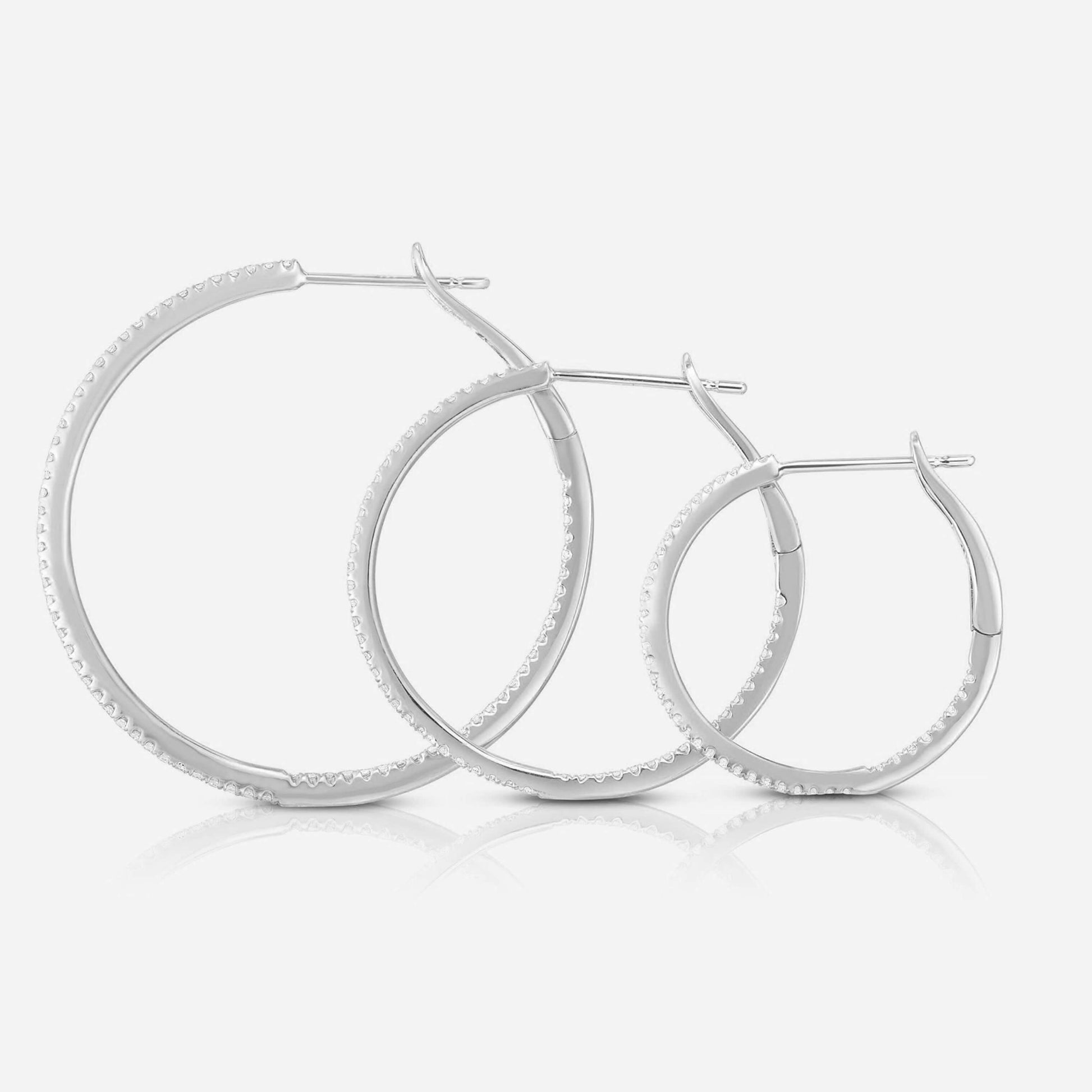 Inside Out Diamond Hoop Earrings