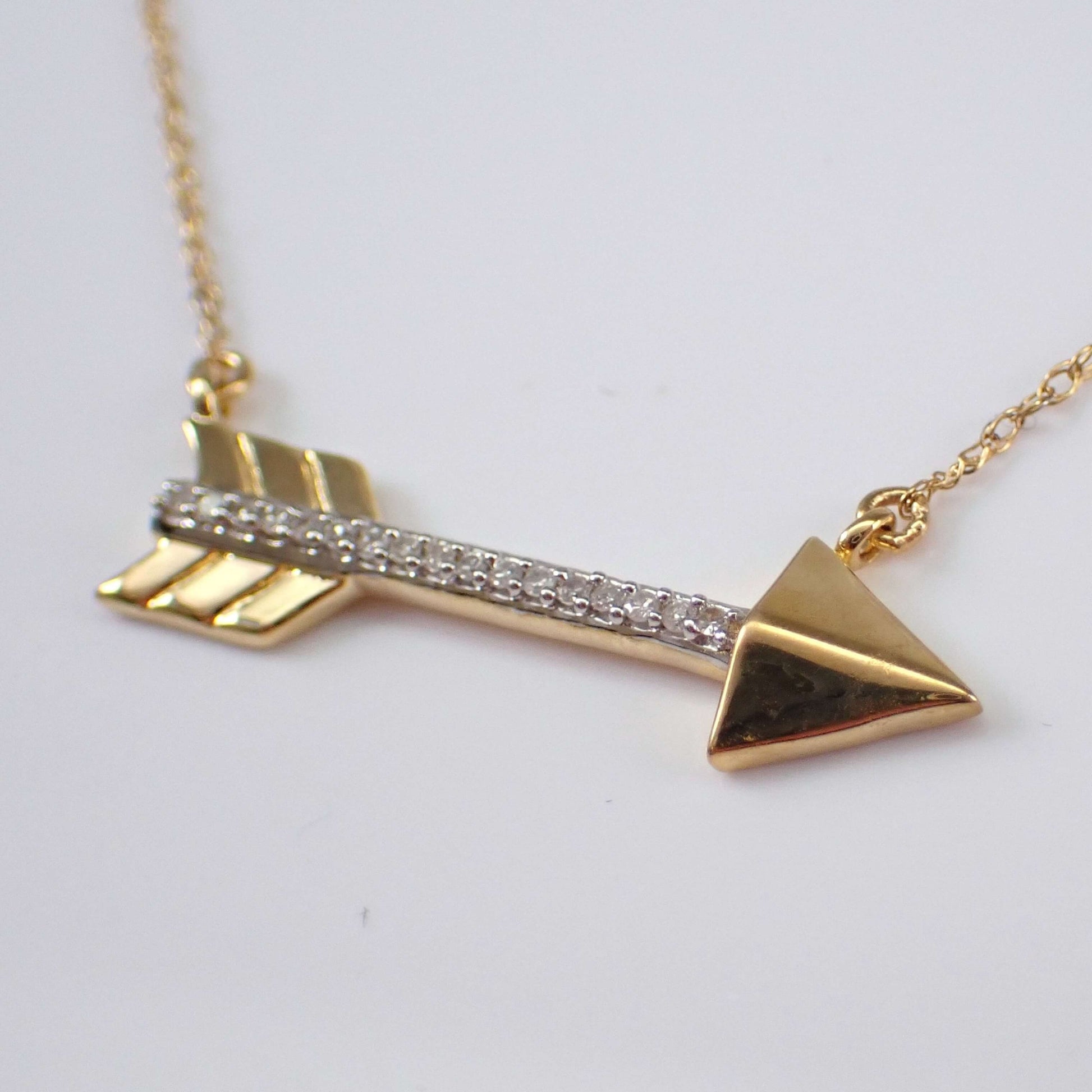 Lab Diamond Arrow Charm Pendant