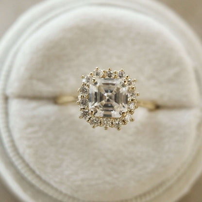 Lab Diamond Halo Ring