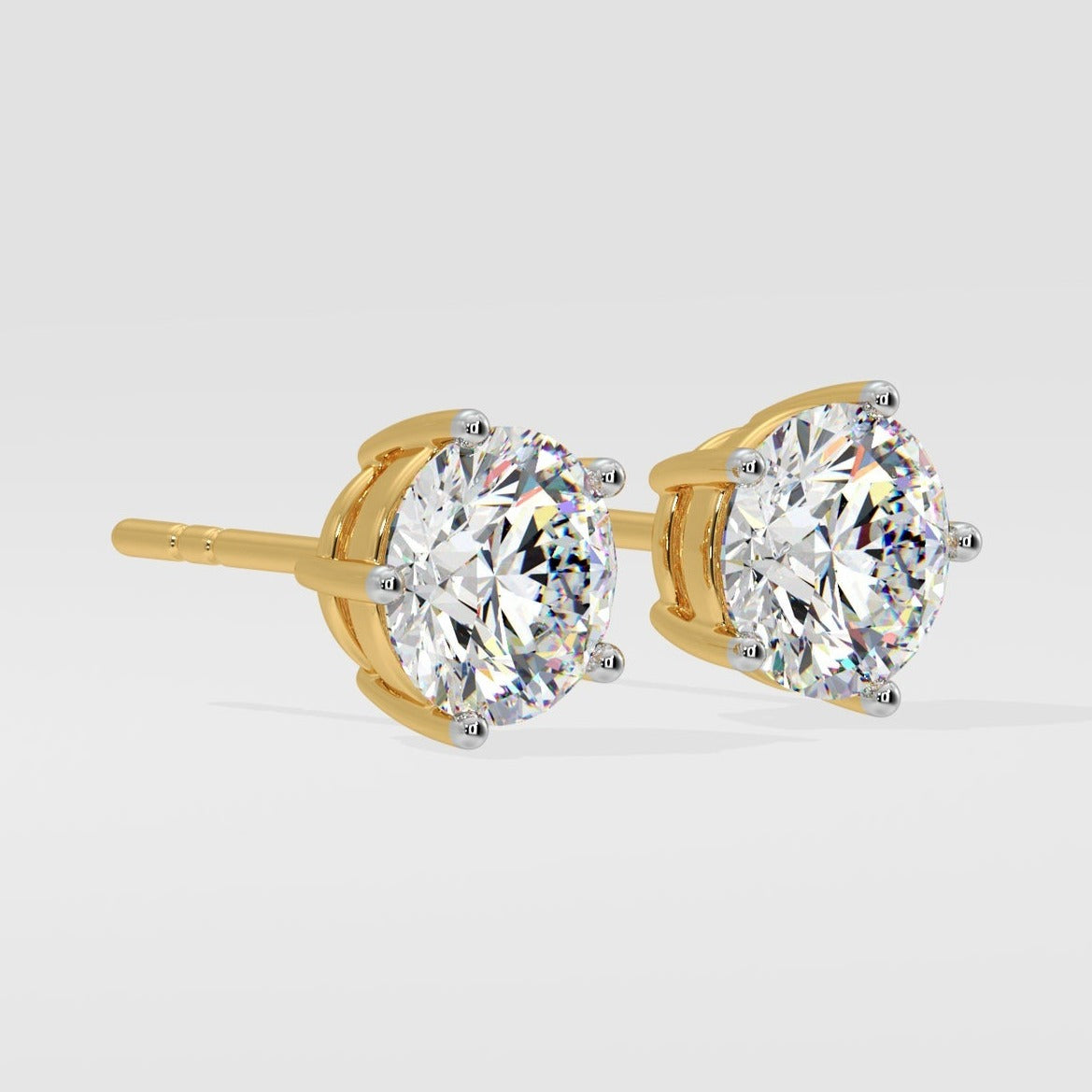 Lab Diamond Studs, Dainty Gold Studs