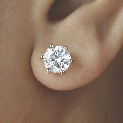 Lab Grown Diamond Solitaire Stud Earring