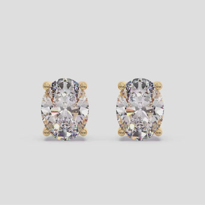 Lab Grown Diamond Stud Earrings In 18K