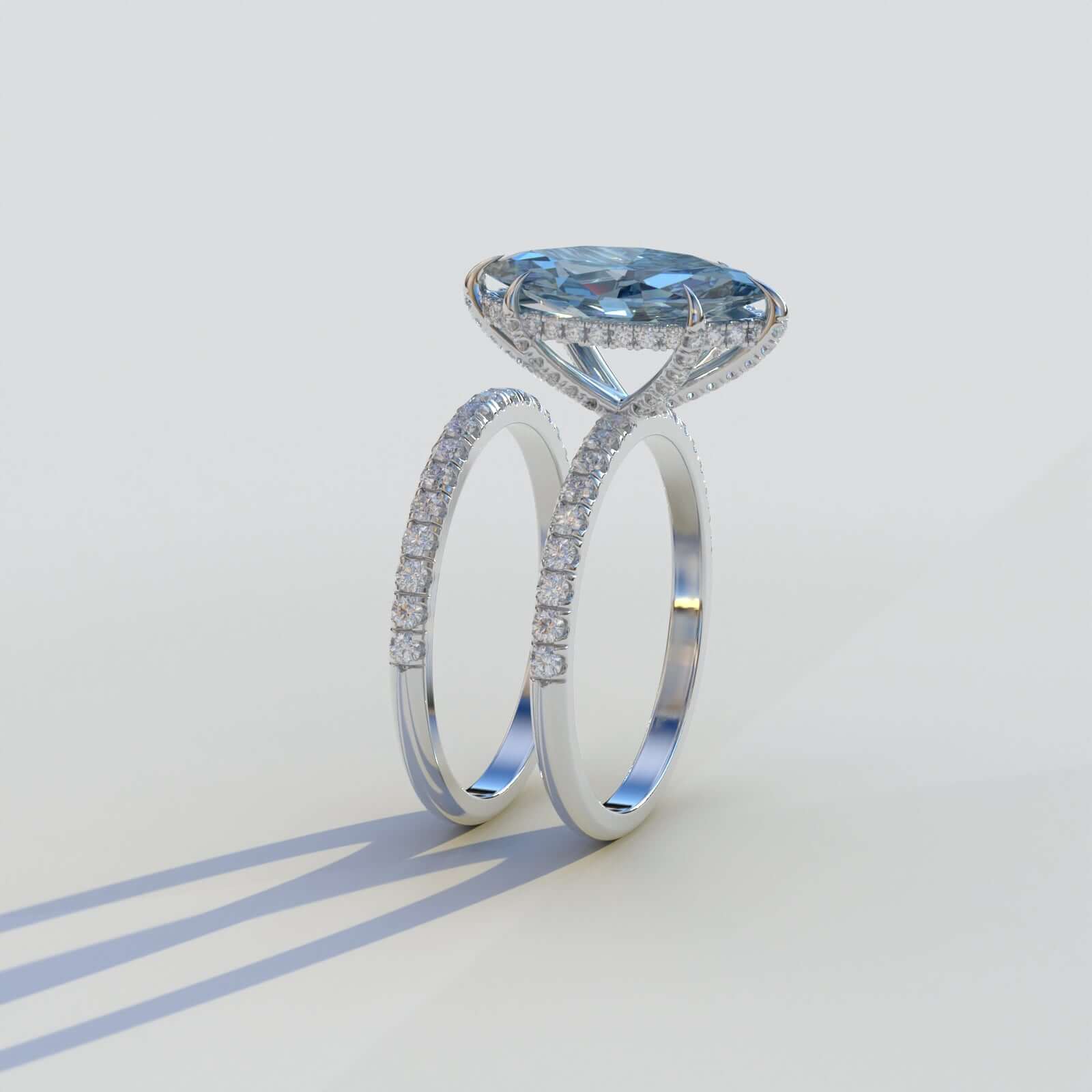 Lab Grown Marquise Diamond Engagement Ring