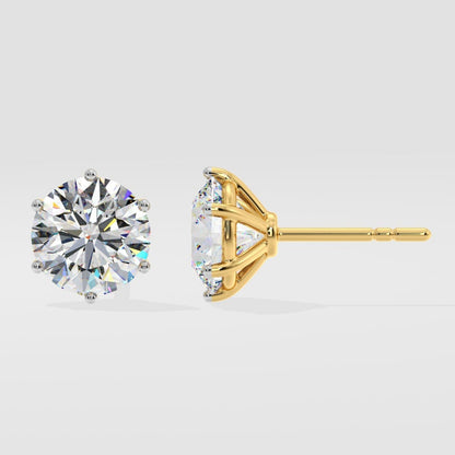 Man Made Diamond Lab Grown Studs Earrings