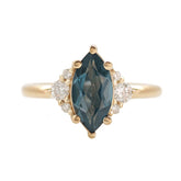 Marquise Blue Sapphire Diamond Ring