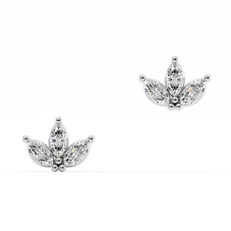 Marquise Cluster Stud Earrings