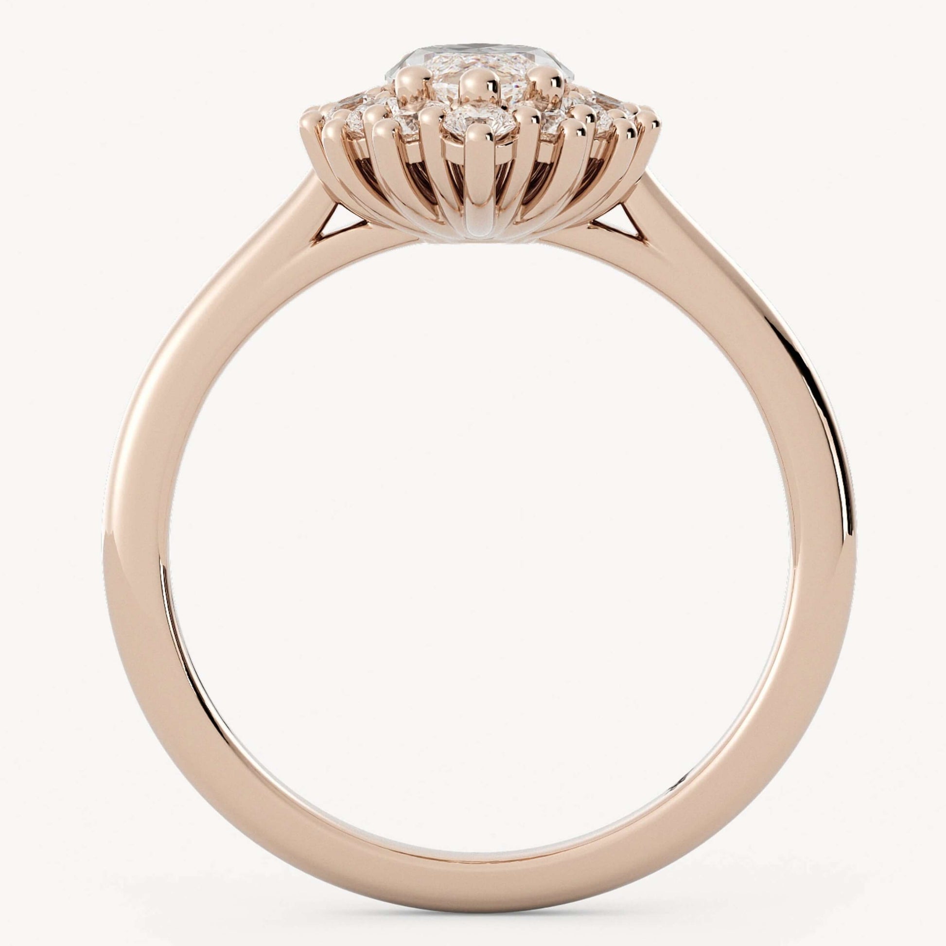 Marquise Cut Diamond Halo Engagement Ring