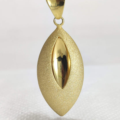 Marquise Shape Shining Mirror Pendant