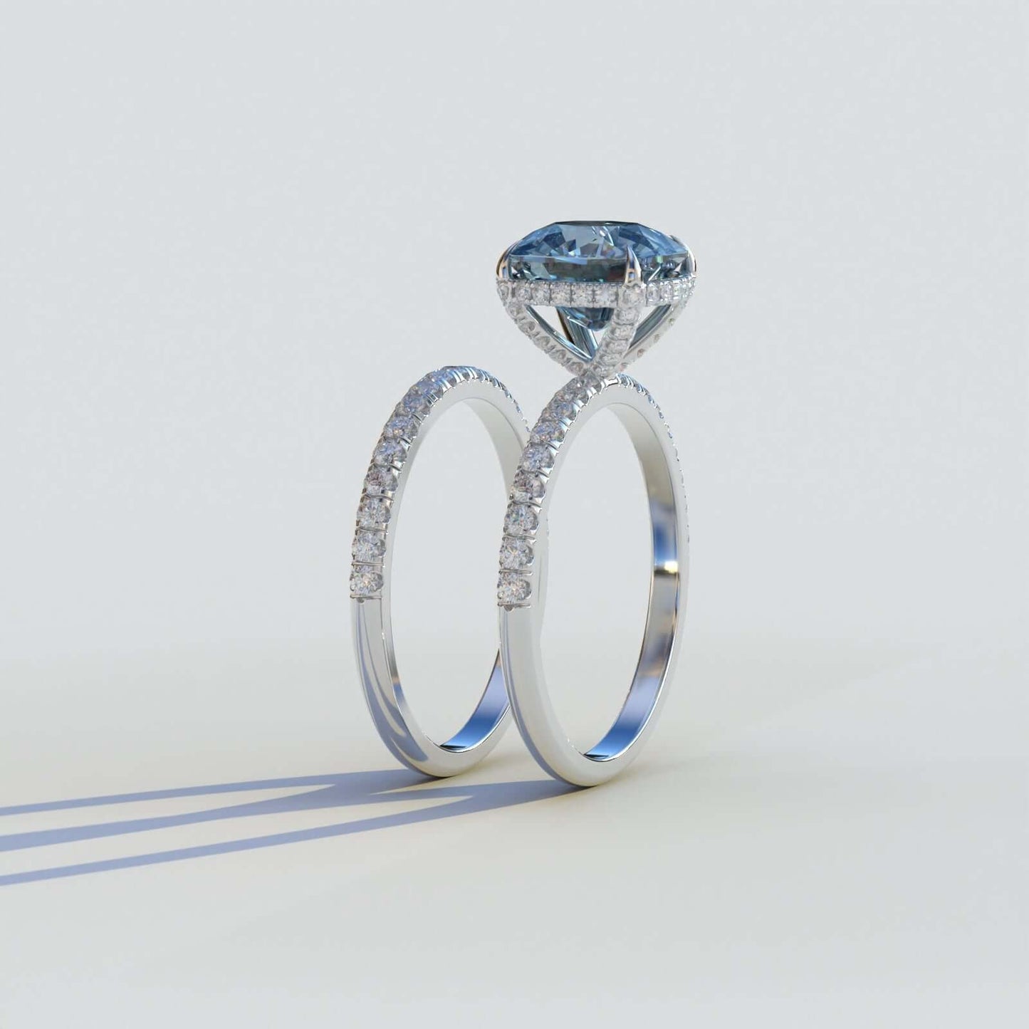 Matching Round Cut Diamond Band