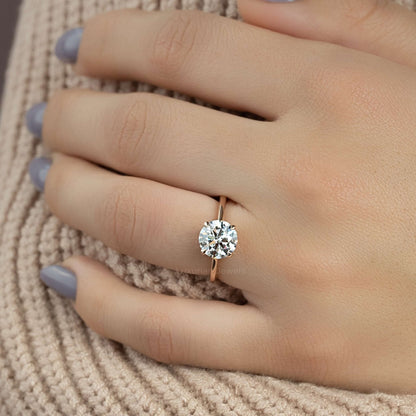 Moissanite Engagement Ring, IGI Certified