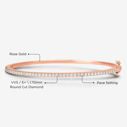 Moissanite Round Cut Stackable Proposal Tennis Bracelets