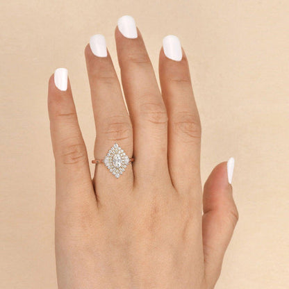 Multi Cut Diamond Ring, Oval Cut Ring