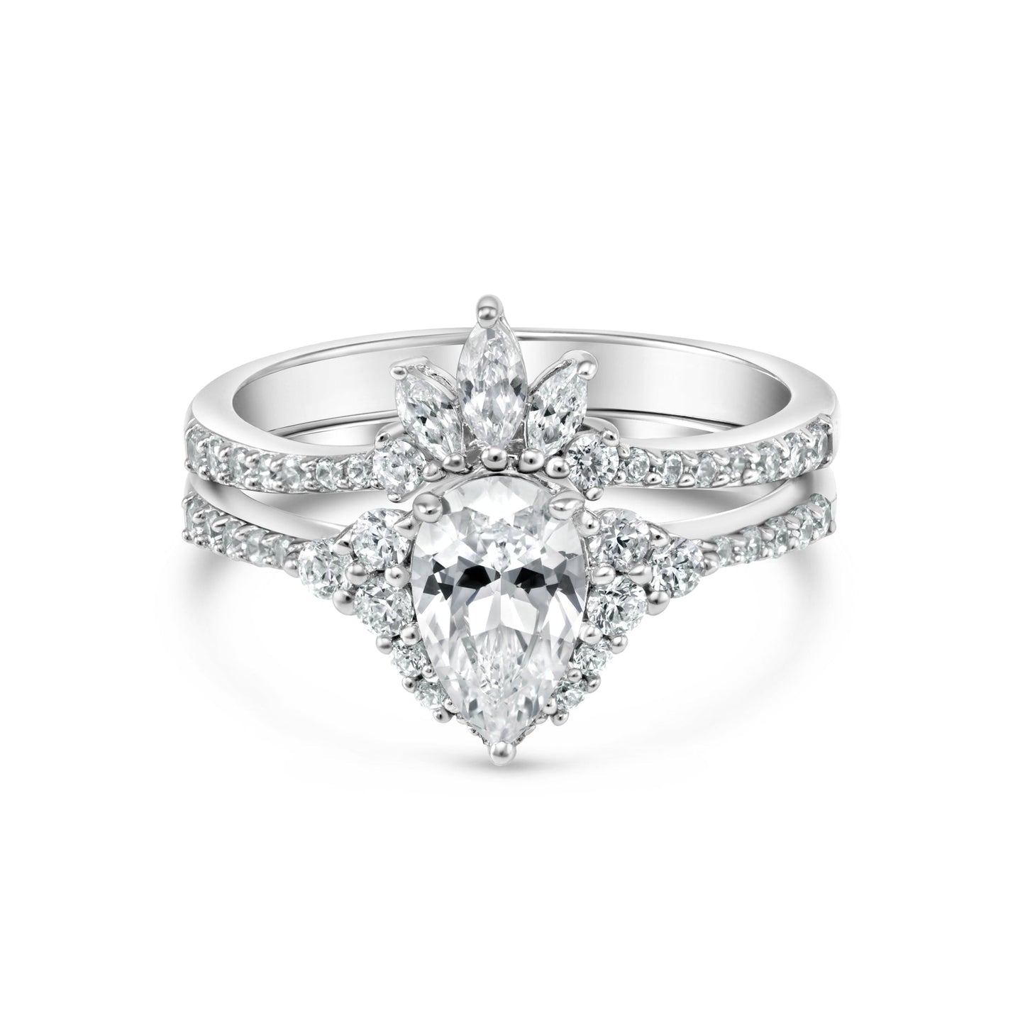  Multi Diamond Bridal Wedding Ring 