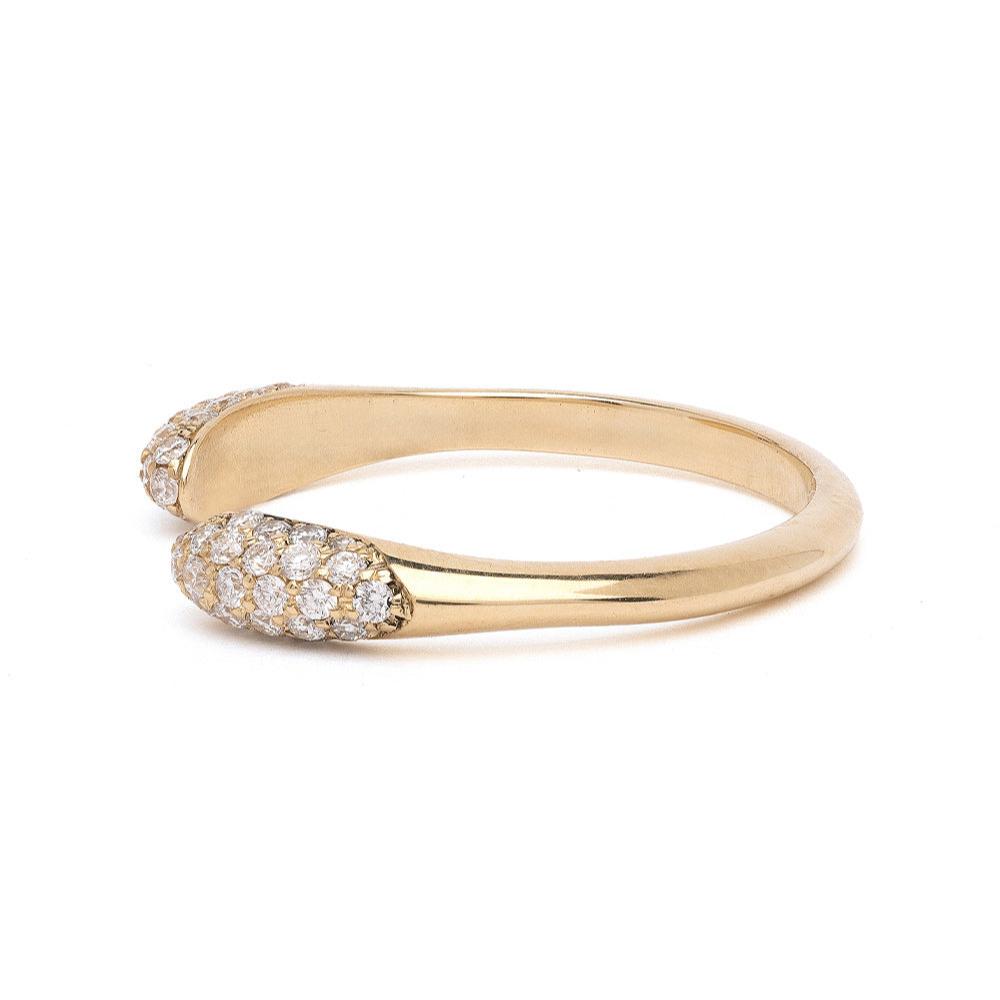 Open Cuff Claw Diamond Ring