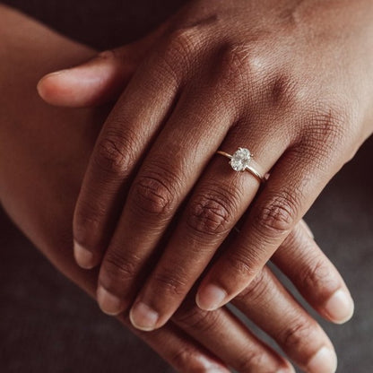 Oval 1.00 carat Lab Diamond Ring