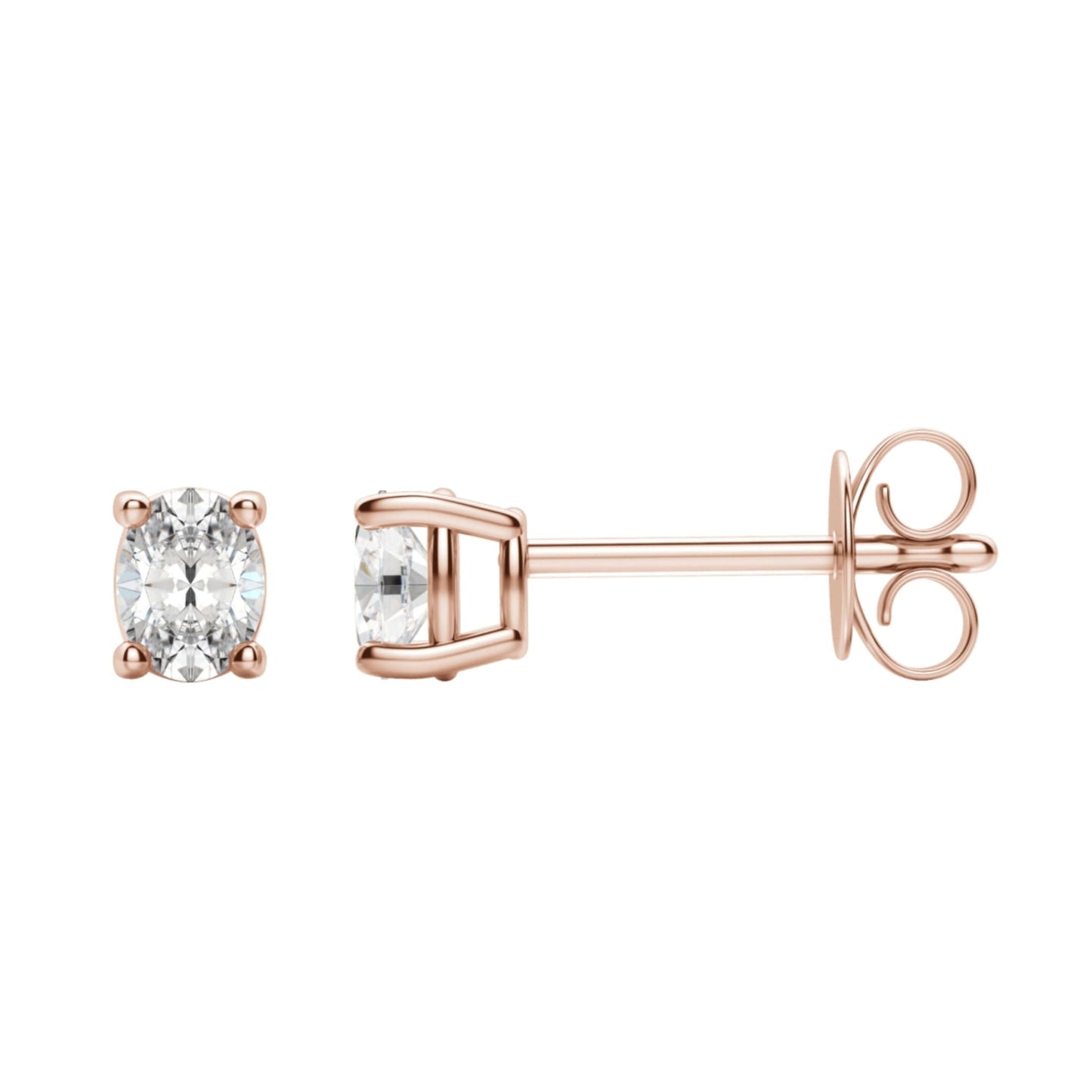 Oval CZ Diamond, Diamond Earrings