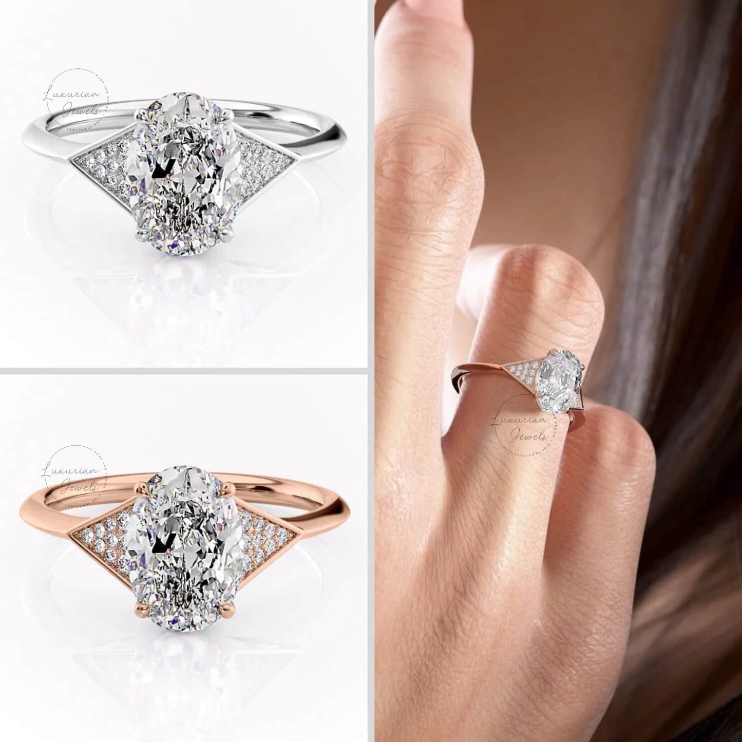 Oval Cut Diamond Statement Ring