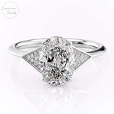 Oval Cut Diamond Triangle Shape Ring