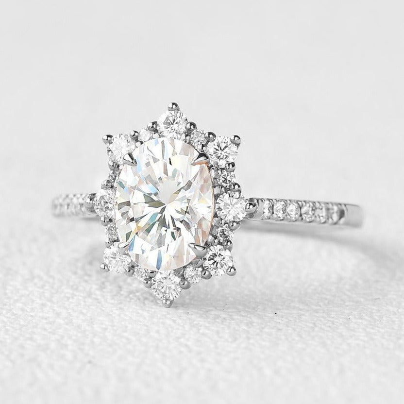 Oval Cut Moissanite Engagement Ring Her