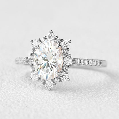 Oval Cut Moissanite Engagement Ring Her