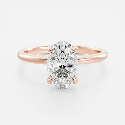 Oval Cut Moissanite Engagement Ring, Proposal Ring