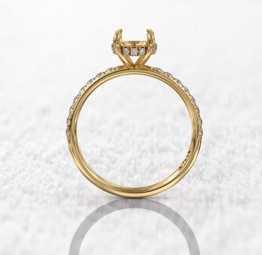 Oval Cut Semi Mount Ring