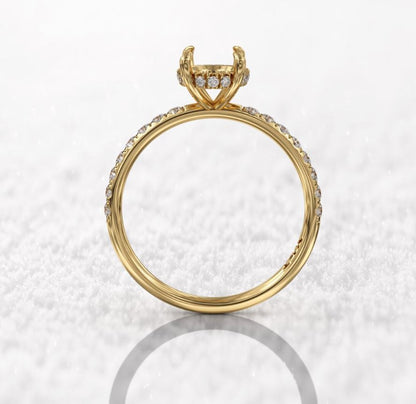 Oval Cut Semi Mount Ring