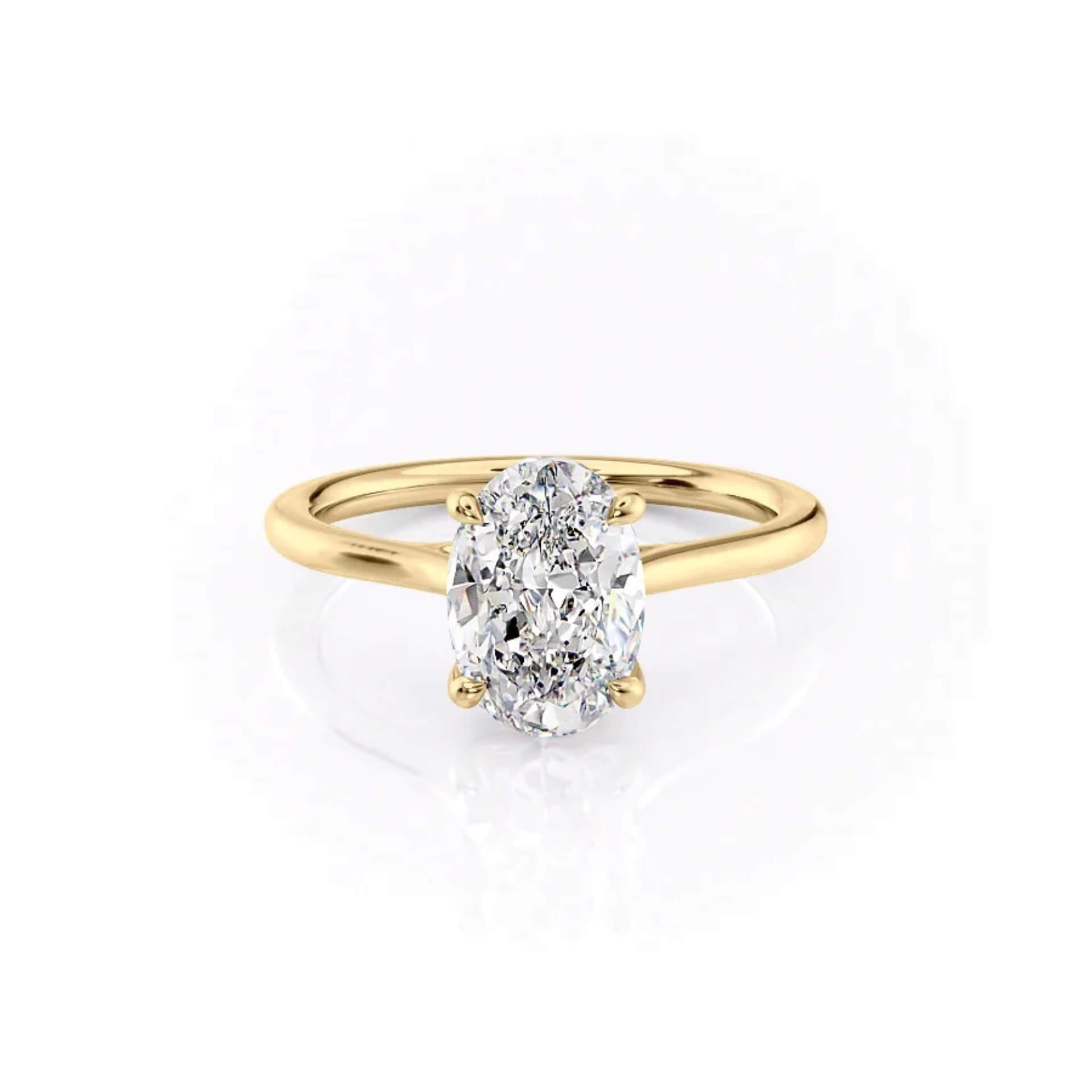 Oval Diamond Simple Engagement Ring