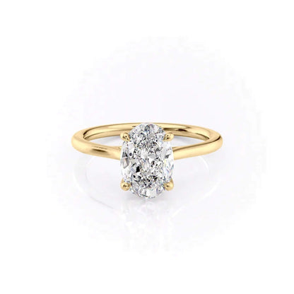 Oval Diamond Simple Engagement Ring