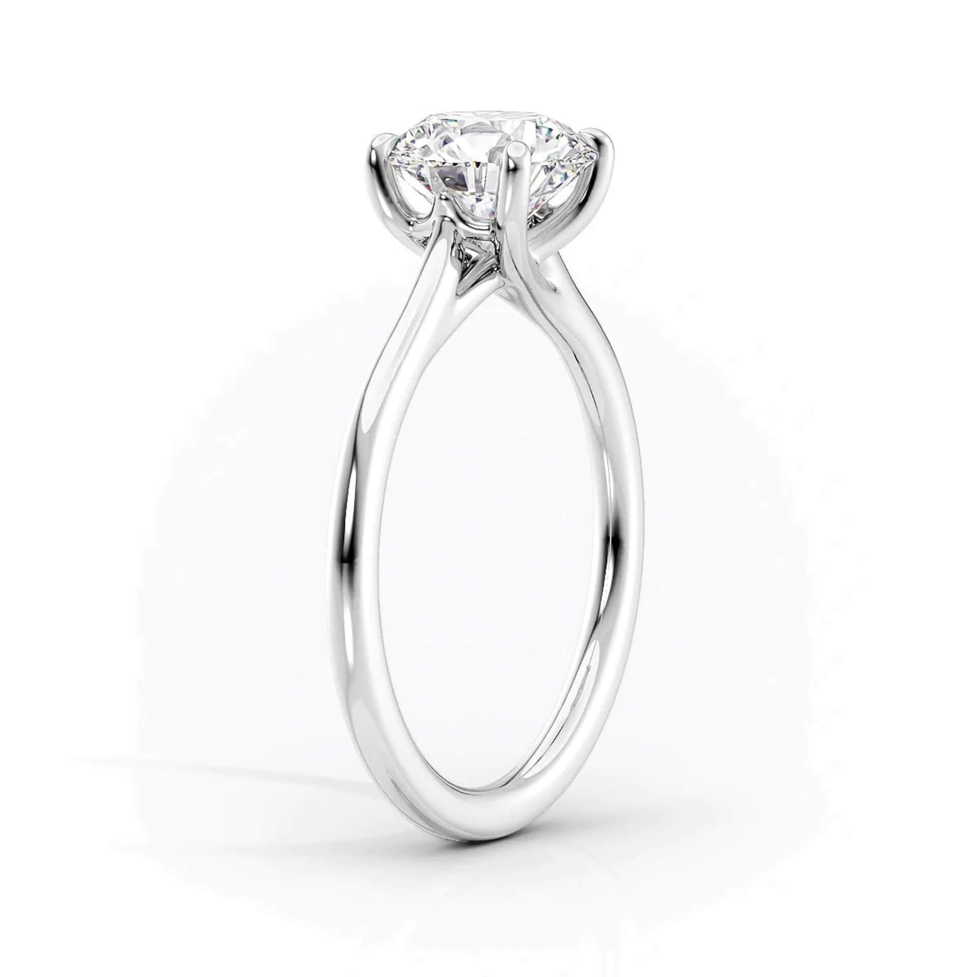 Oval Diamond Solitaire Engagement Ring