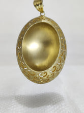 Oval Shaped Antique Silver Pendant