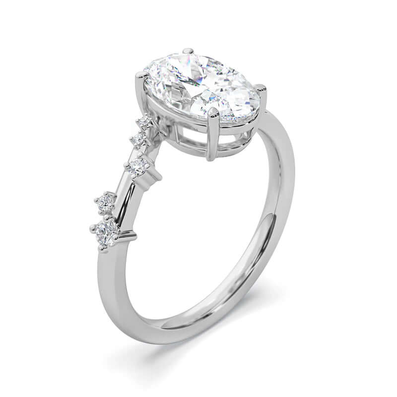 Oval diamond Engagement Ring For Girl