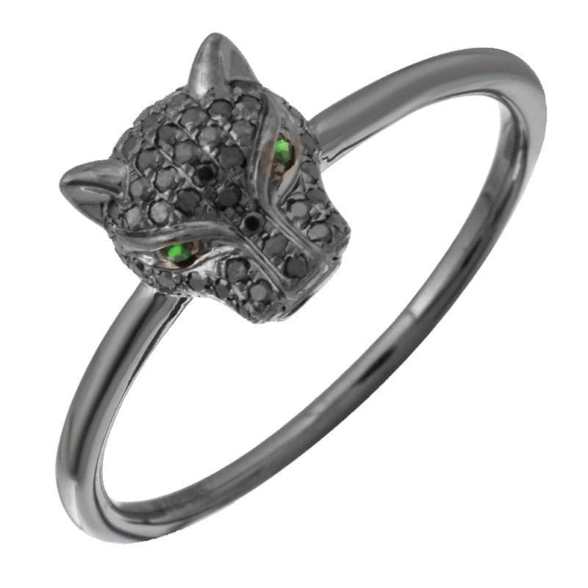 Panther Emerald Adjustable Ring