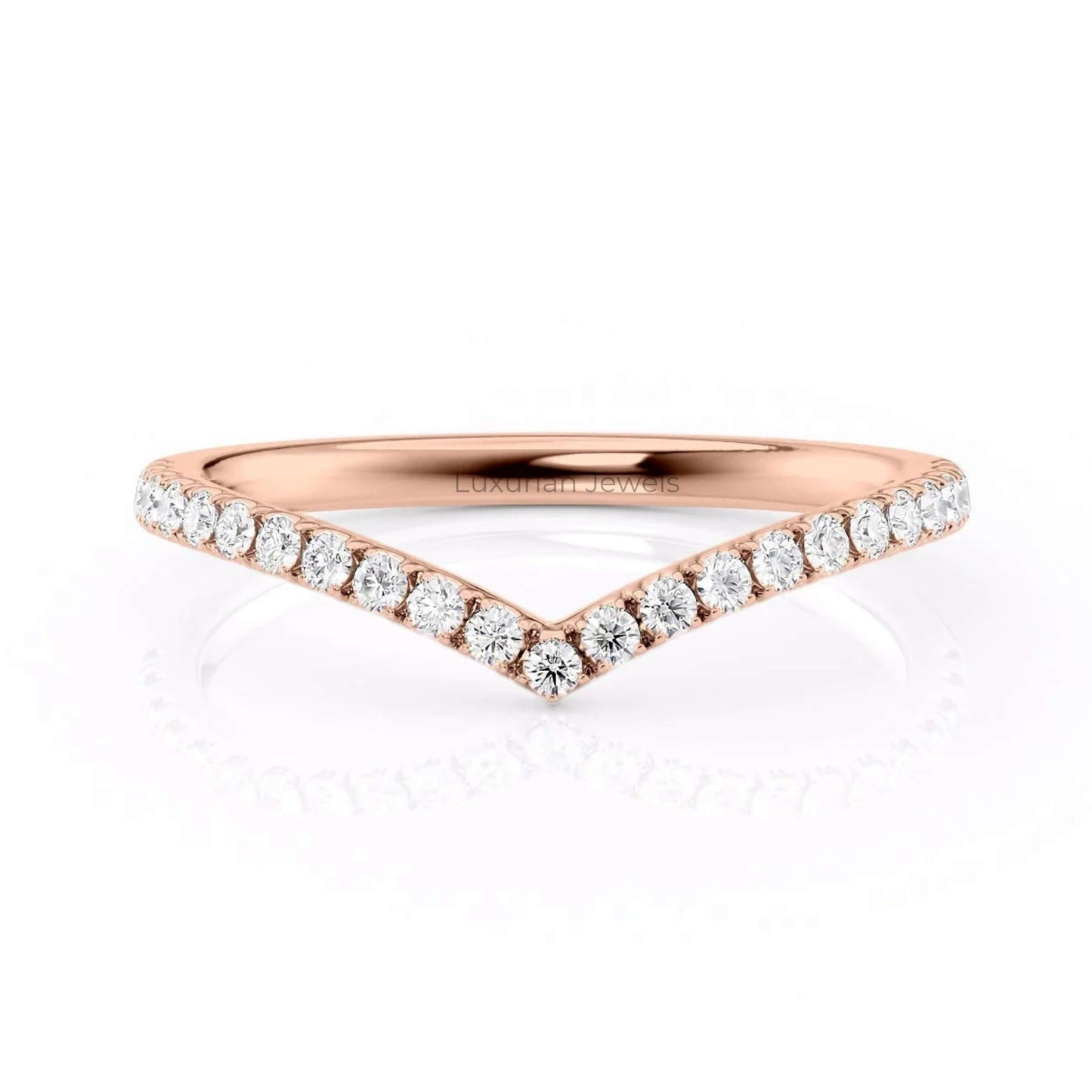 Pave Diamond Chevron Band