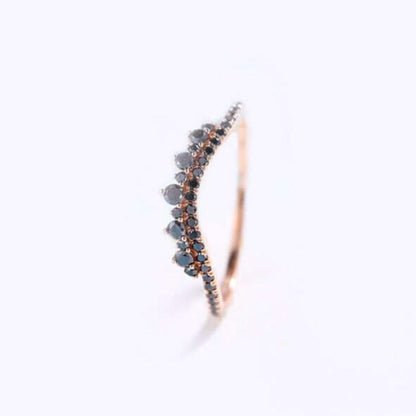 Pave Double Layer Ring Women