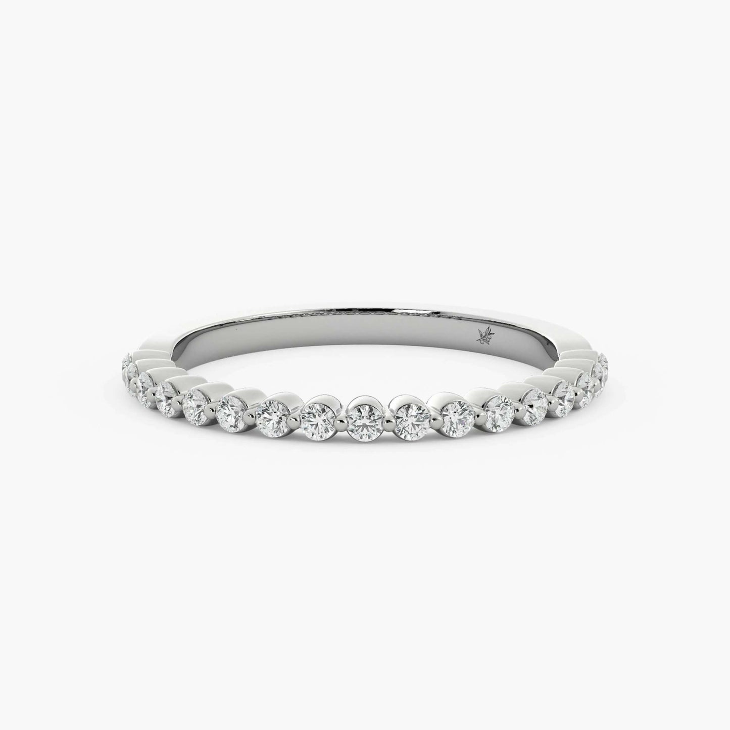 Pave Engagement Ring, Diamond Half Eternity Ring