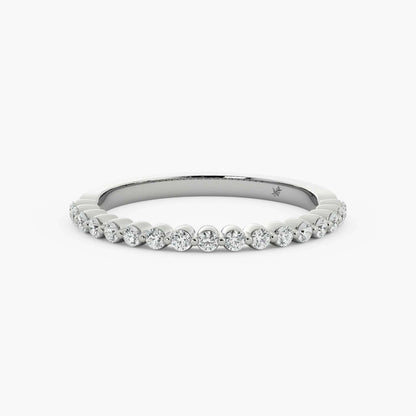 Pave Engagement Ring, Diamond Half Eternity Ring