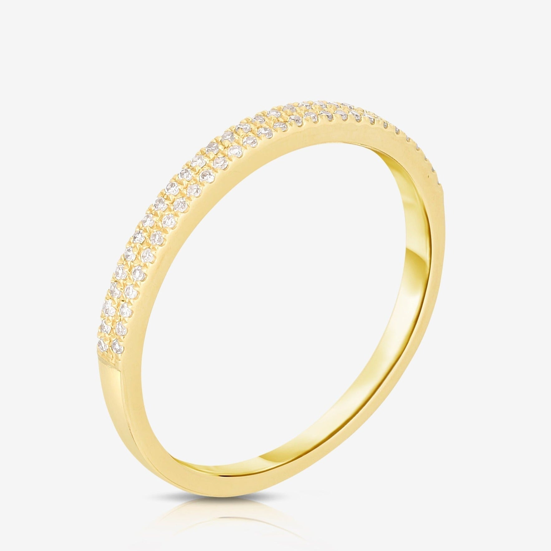 Pave Set Lab Diamond Wedding Band