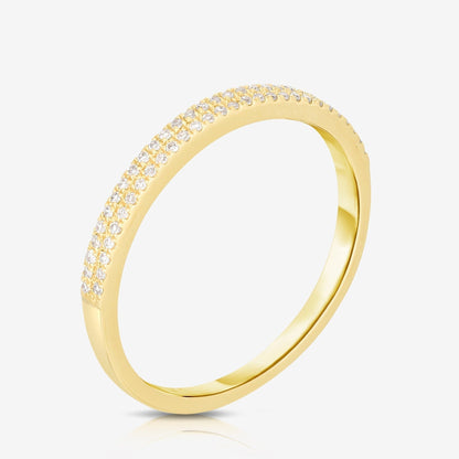 Pave Set Lab Diamond Wedding Band