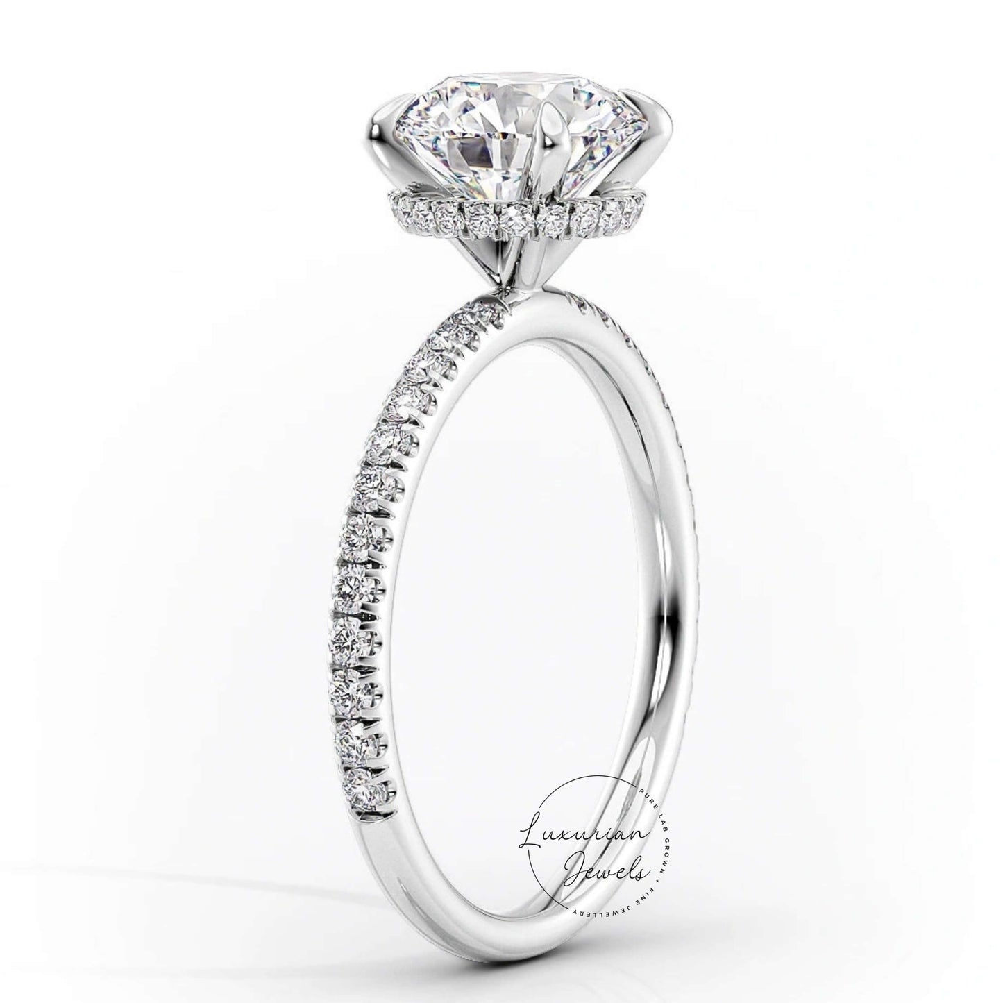 Pear Cut Classic Hidden Halo Design