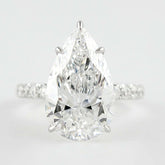 Pear Cut Diamond Solitaire Engagement Ring