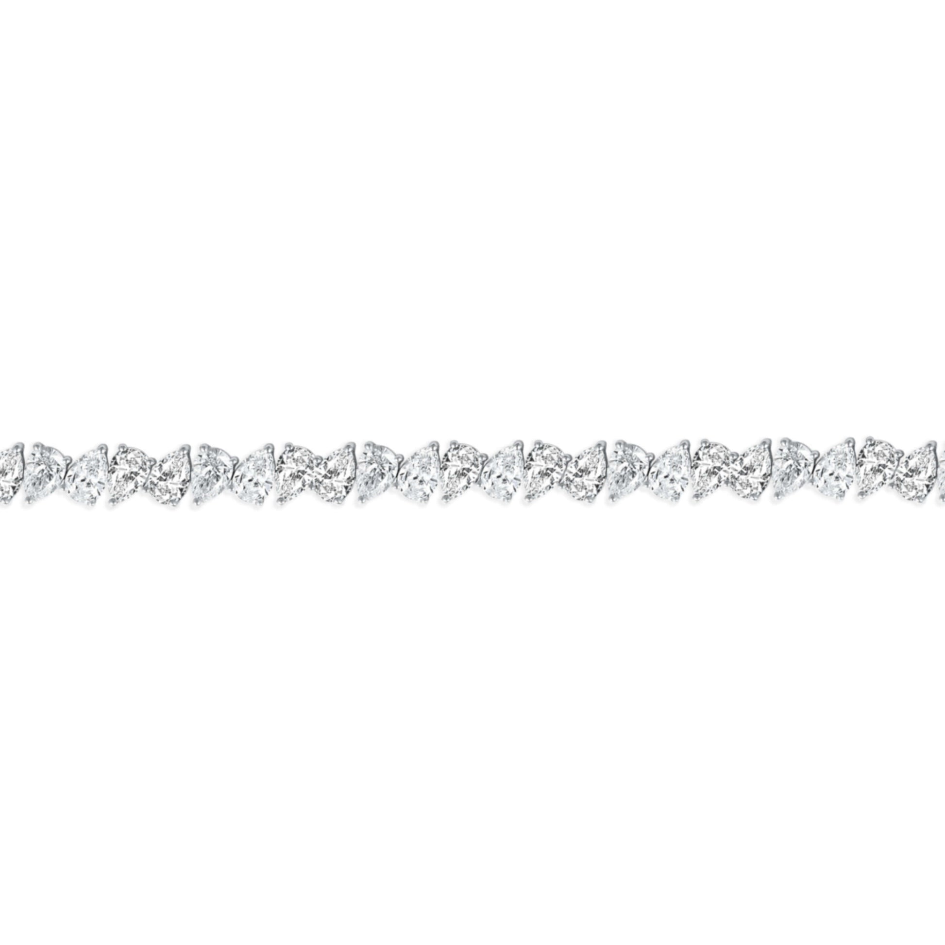 Pear Cut Simulated Diamond Bracelet