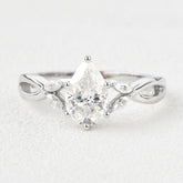 Pear Cut Twisted Engagement Ring