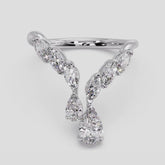 Pear Diamond Ring, Marquise Diamond Wedding Band