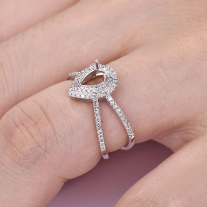 Pear Ring-Prong Setting Ring