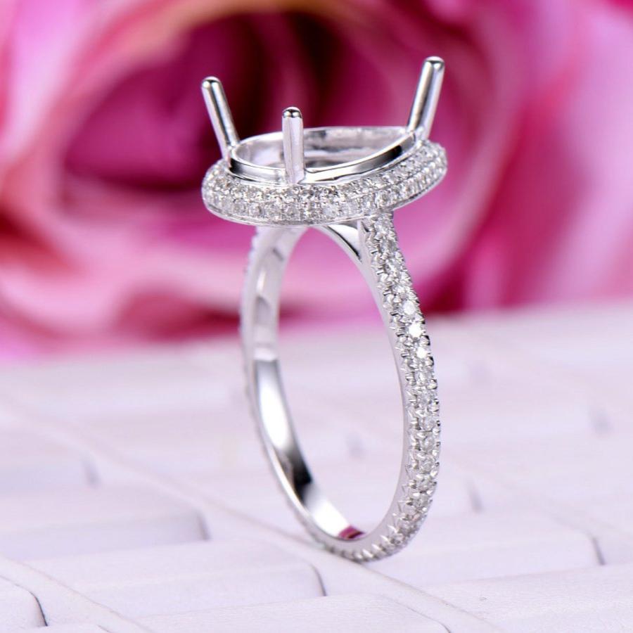 Pear Shape Engagement Semi Mount Ring Setting 