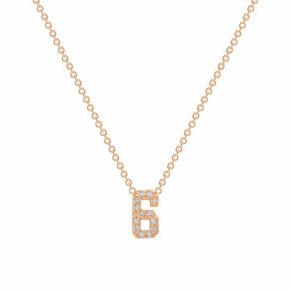 Personalized Diamond Number Necklace